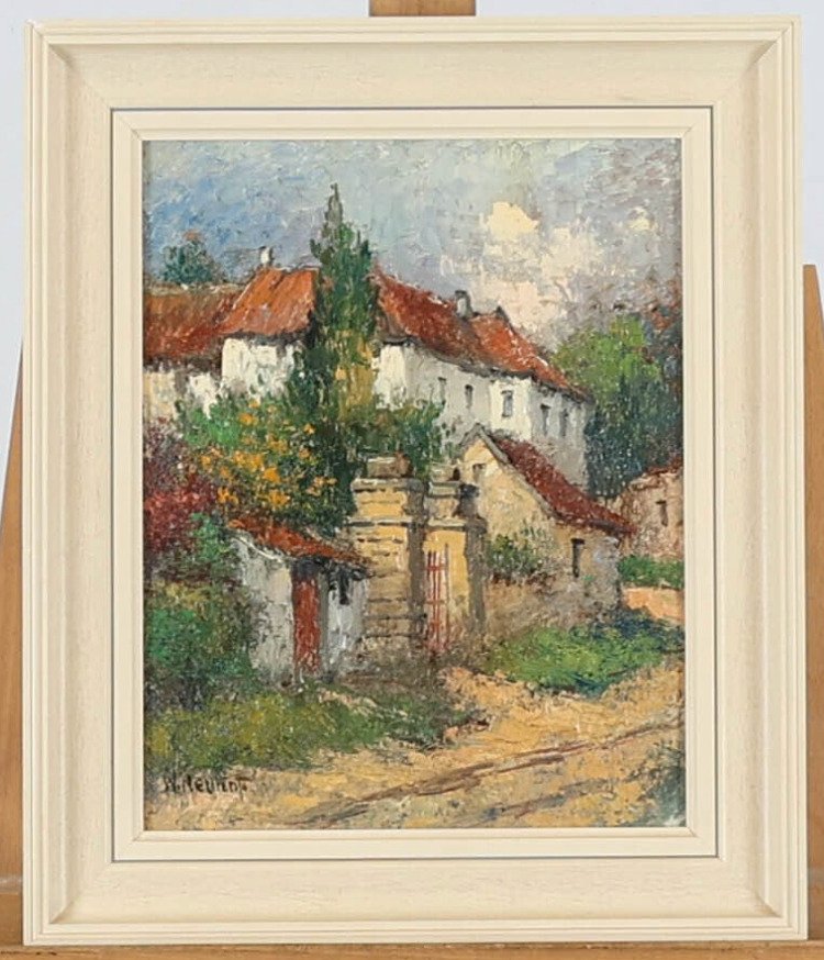 Walter Neuhof (1904-1982) - Huis bij bruggetje #1.0