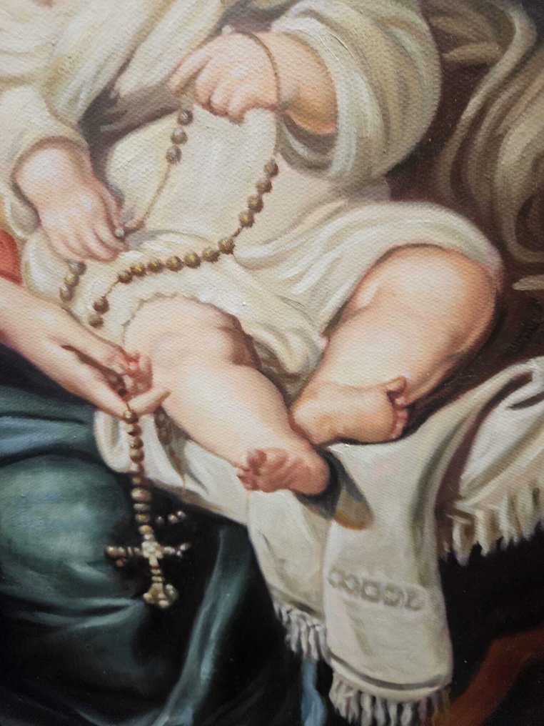 Teodoro Akerman (XX) - Madonna del Rosario - 50 x 60 cm #4.3