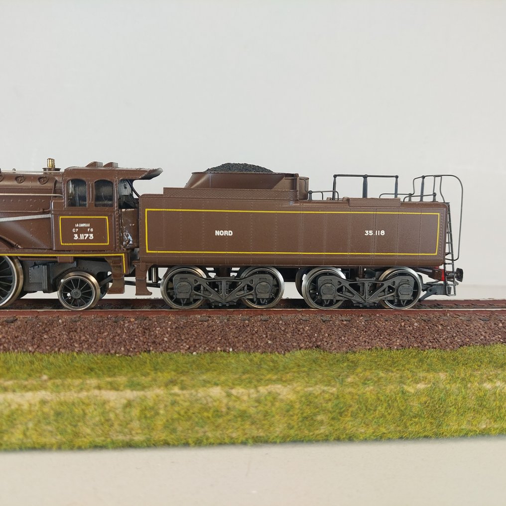 Rivarossi H0 - 1337 - Damplokomotiv med tilhengervogn (1) - Pacific 231 Chapelon Nord N° : 3.1173 BO - SNCF #2.1