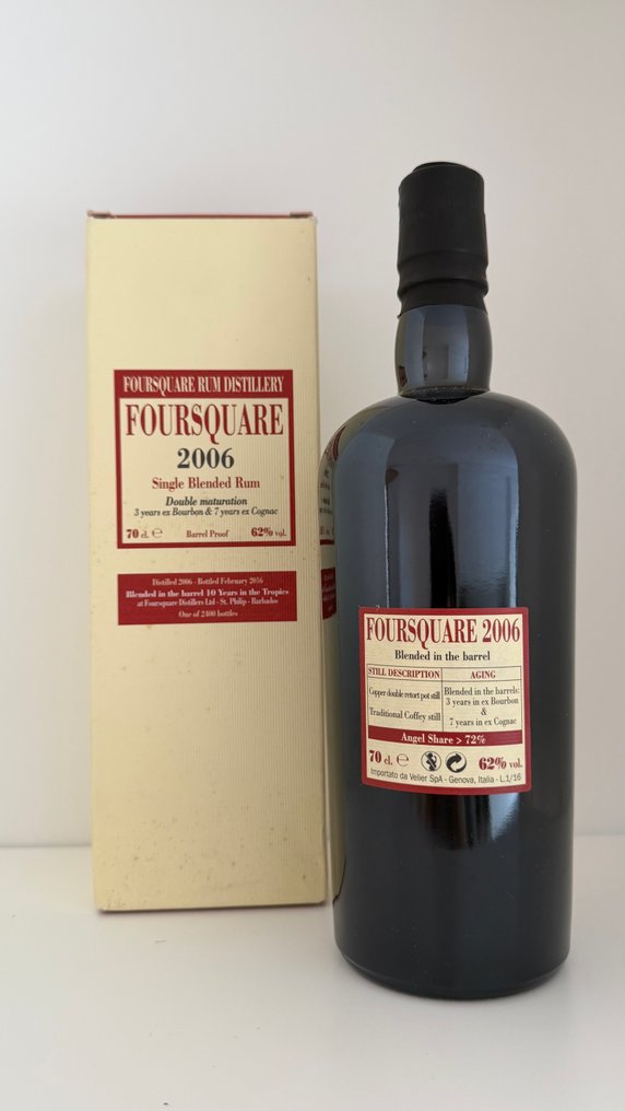 Foursquare 2006 Velier - Double Maturation - Bourbon & Cognac   - b. 2016  - 70 cl #1.0