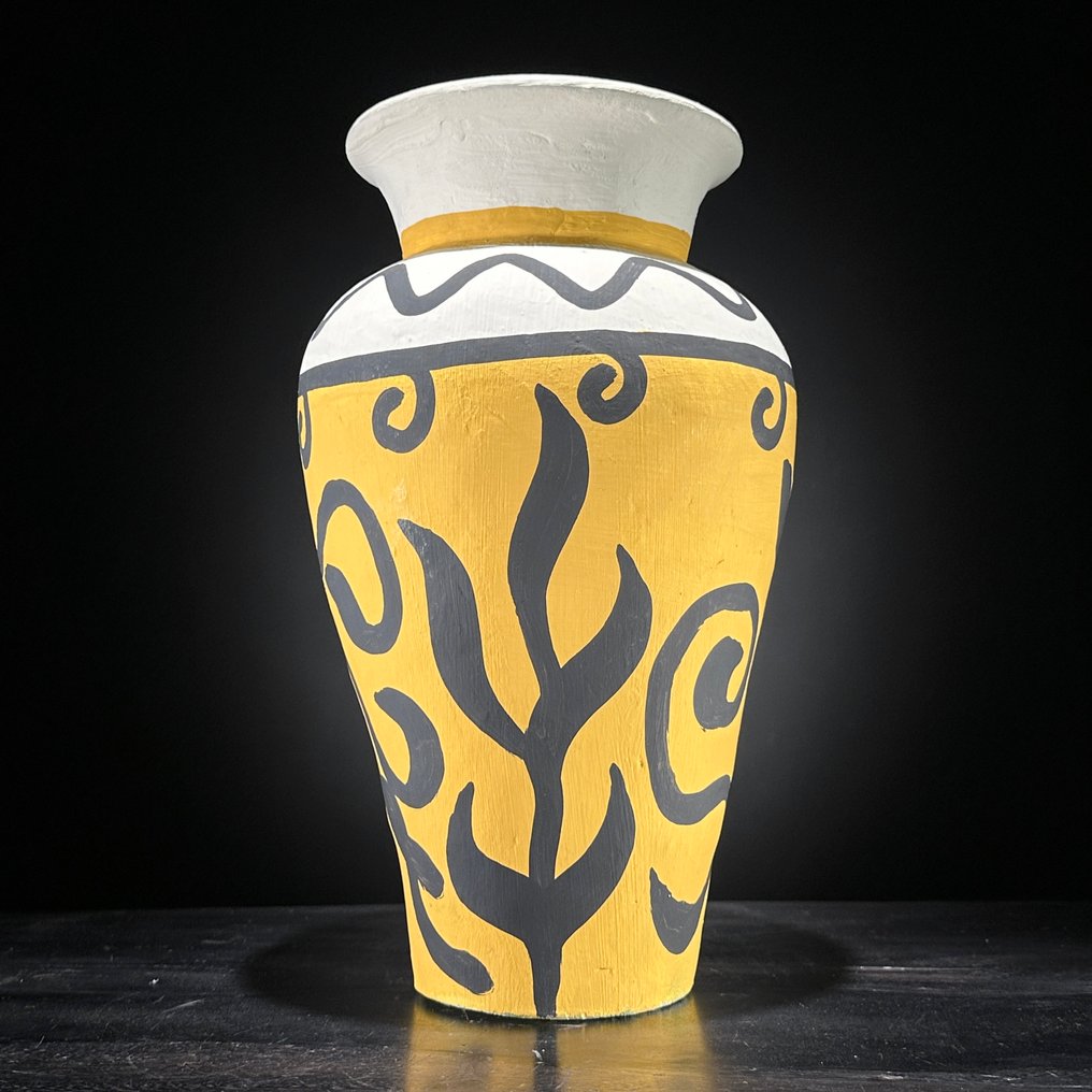 裝飾飾物 (2) - NO RESERVE PRICE - Stunning Decorative Painted handmade pottery vase - 印度尼西亞 #1.0