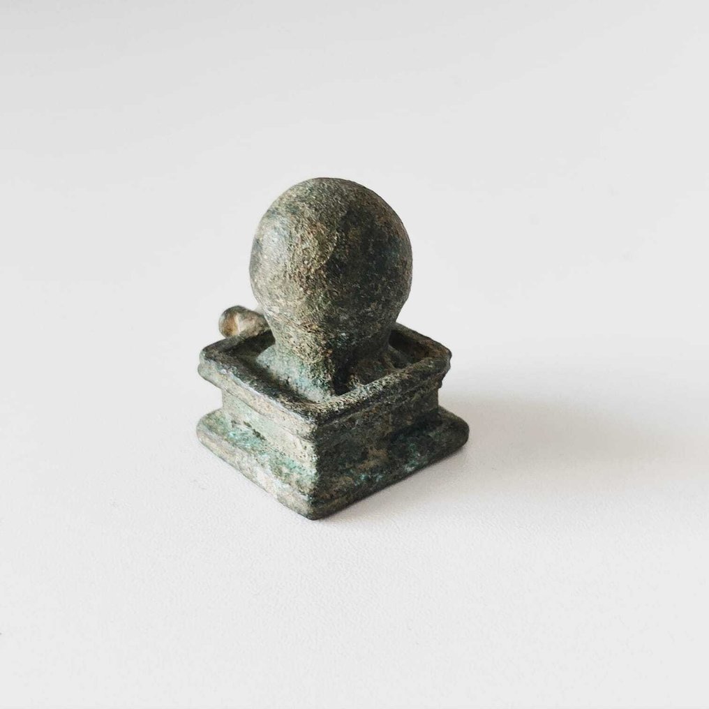 古代高棉 黄铜色 XS Yoni 和 Lingam 生育护符 - 湾神 Shiva 的极大力量 - 32 mm #1.0