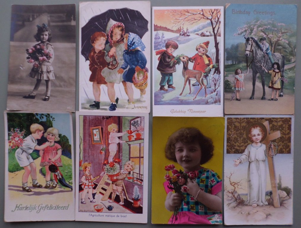 Πολύ παλιά παιδικά χαρτιά. - kleinformaat φαντασία - Καρτ-ποστάλ (140) - 1920-1960 #1.0