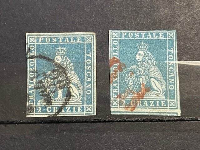 意大利古國－托斯卡尼 1851/1860 - 意大利意大利古代国家 托斯卡纳 TOSKANA TOSCANO， TOSCANE 10个部分 #2.1