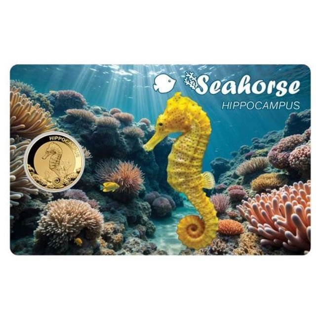 Tchad. 3000 francs 1/1000 oz 999 Fine Gold Seahorse Coin (In Assay) (Ingen mindstepris) #2.1