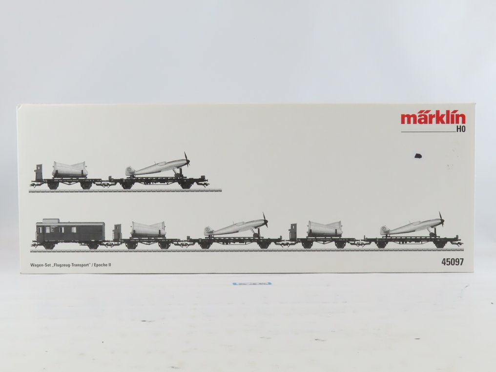 Märklin H0轨 - 45097 - 模型火车货车组 (1) - 7件套“Vliegtuigtransport” - DRG #3.2