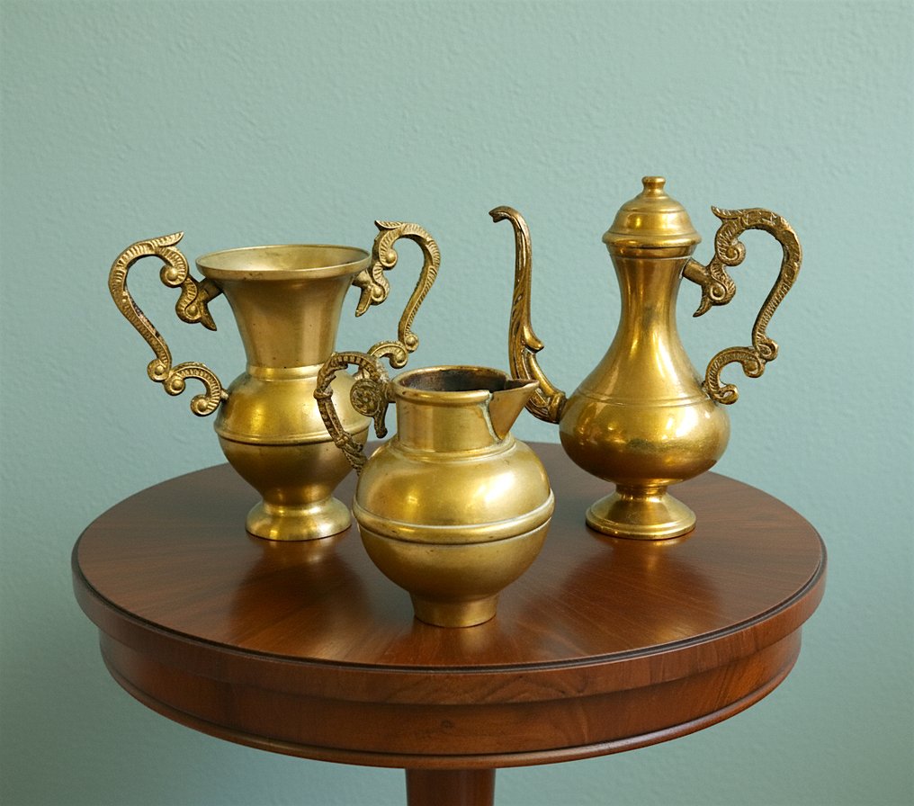 Servicio de mesa - Service à thé (3) - Bronze - bouilloire, carafe et vase #1.0