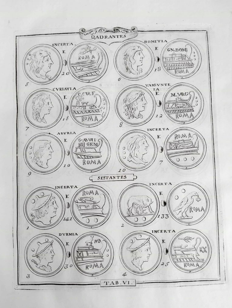Onorio Arrigoni - Numismata quaedam cujuscunque formae et metalli... Vol. I coin numismatic numismatica - 1741 #4.3