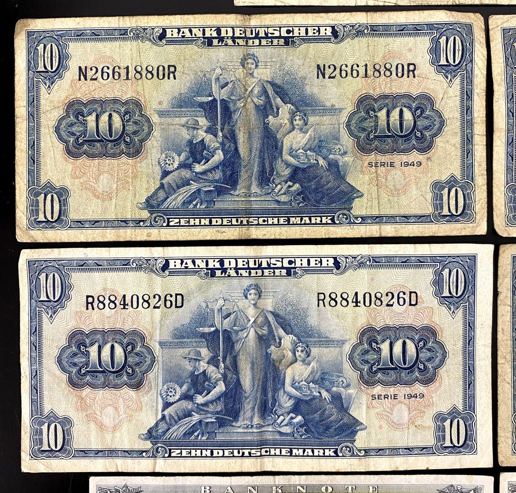 Germany. - 9 banknotes - Various dates  (No reserve price) #1.0