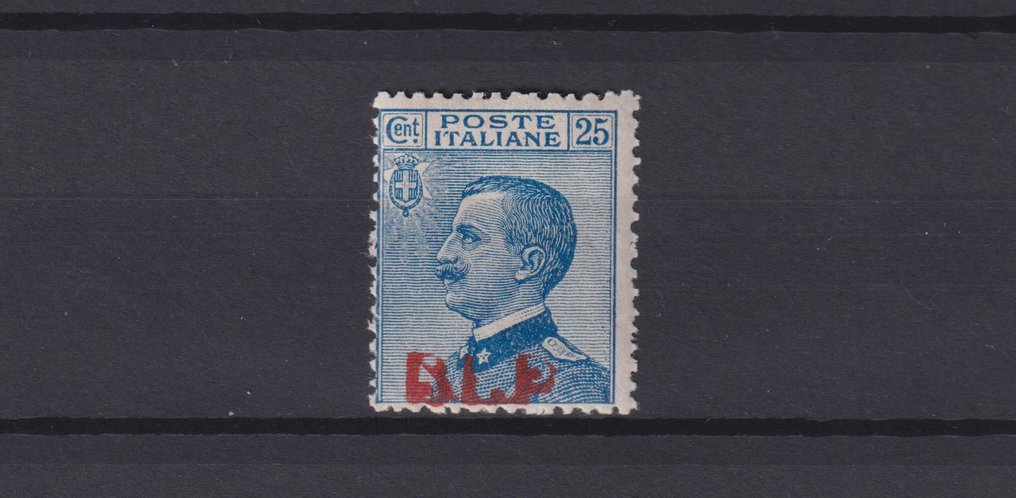 Ιταλία Βασίλειο 1921/1921 - Βούστε Λέττερε Ποσταλί, ο τύπος, 25 λεπτά. Sass. αρ. 3, MNH, πιστοποιητικό Diena - Sassone n° 3 #1.0