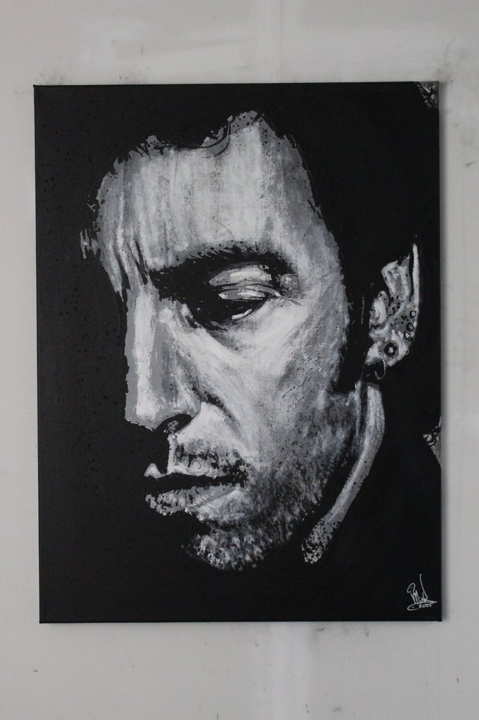 Bruce Springsteen - handpainted and signed - by artist Vincent Mink. - Portrait #1.0