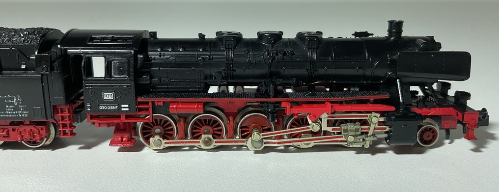 Fleischmann N - 7175/ 5210 - Μηχανή τρένου μοντελισμού (2) - Μηχανή ατμού με ντουλάπι και βαγόνι με αναδιπλούμενη καπάκι. - DB #4.3