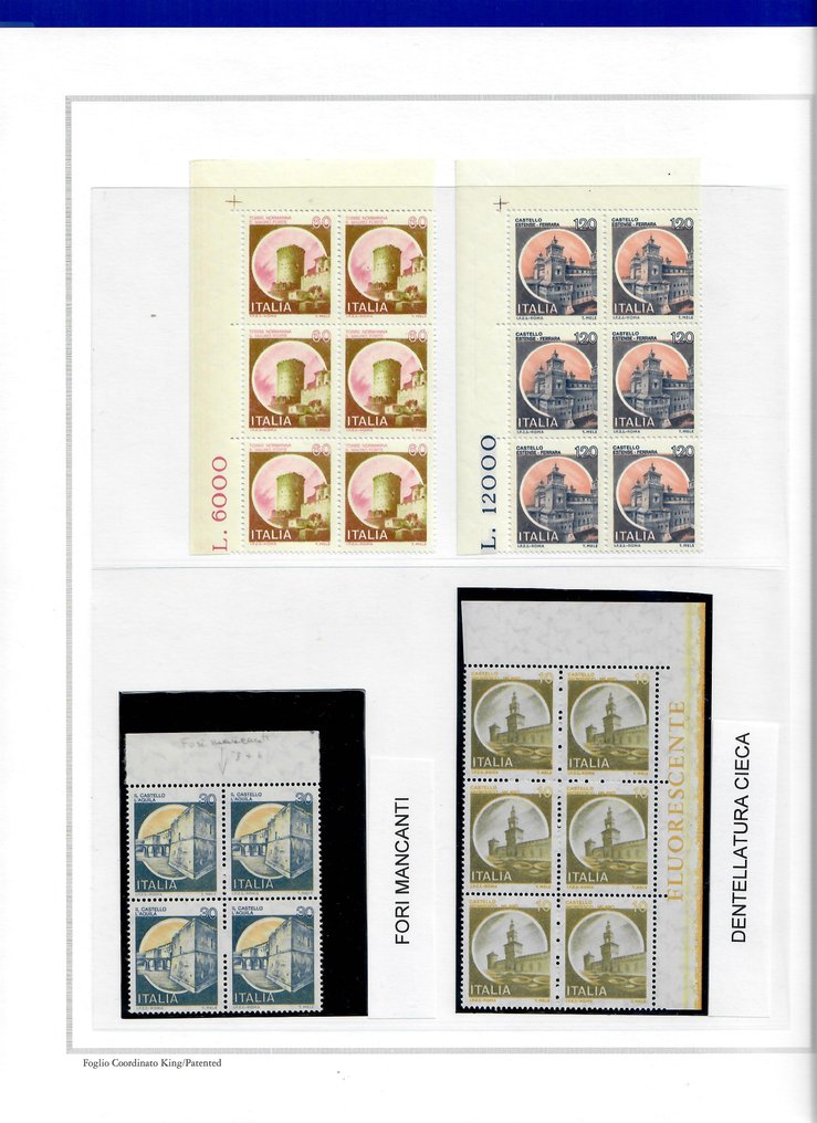 義大利 1980/1980 - 意大利共和国 - 专业化与品种 CASTELLI 第1部分 #1.0