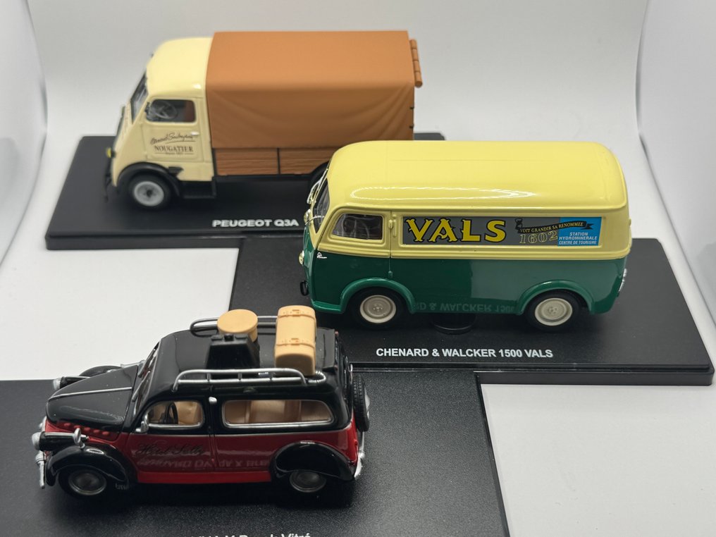 Atlas 1:43 - Miniatura de carro  (3) - PEUGEOT Q3A et CHENARD & WALCKER 1500 - PANHARD DYNA X BREAK - NOUGATIER e VALS e HOTEL SULLY #1.0