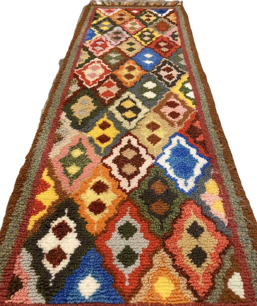 Teppich - 188 cm - 60 cm - Geometrie Retro-Design #1.0