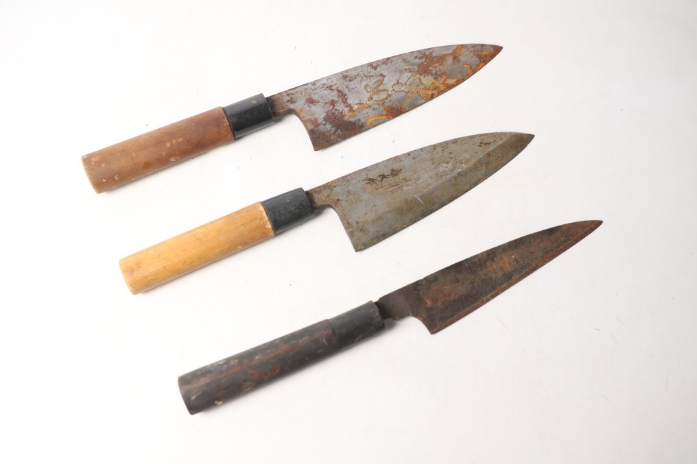 政幸 Masayuki , 善次 Zenji - 厨刀 - 刀 KATANA 出刃 Deba，ペティナイフ Petty knife - 钢 - 日本 #1.0