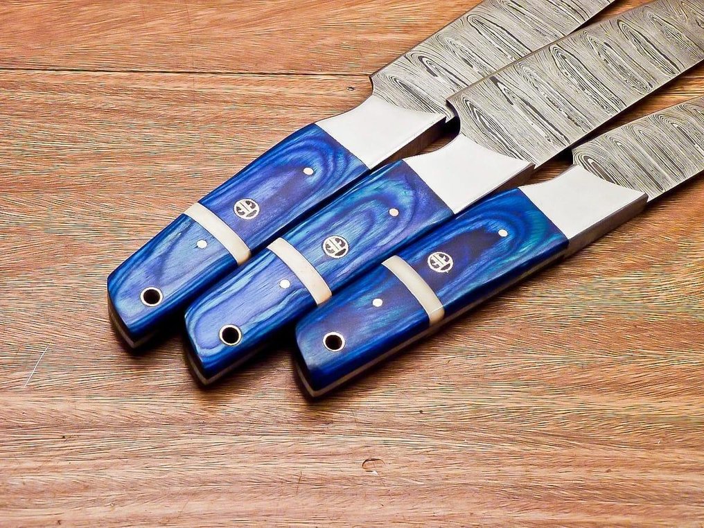 Küchenmesser - Kitchen knife set - Stahl, Holz - Vereinigtes Königreich #1.0