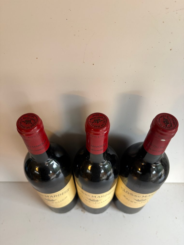 1993 Clos du Marquis 2nd wine Léoville Las Cases - Saint-Julien - 3 Flasker (0,75 L) #3.2