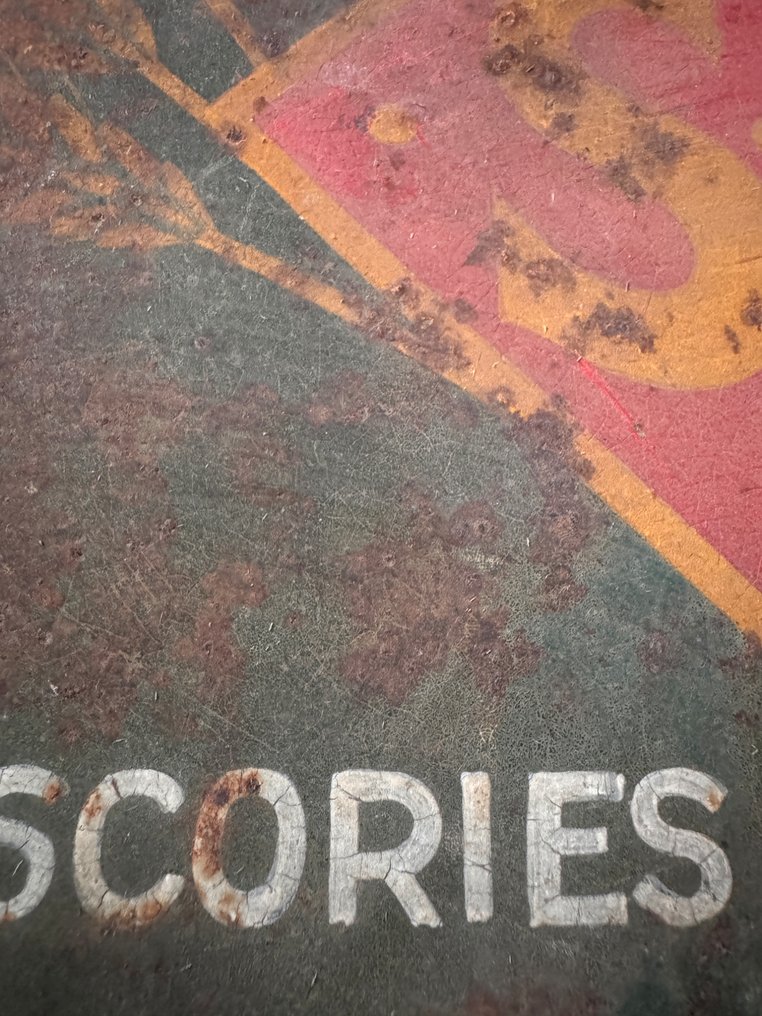 Société Viti-Agricole - Alte bemalte Werbetafel - Werbeschild - Stahl #4.3