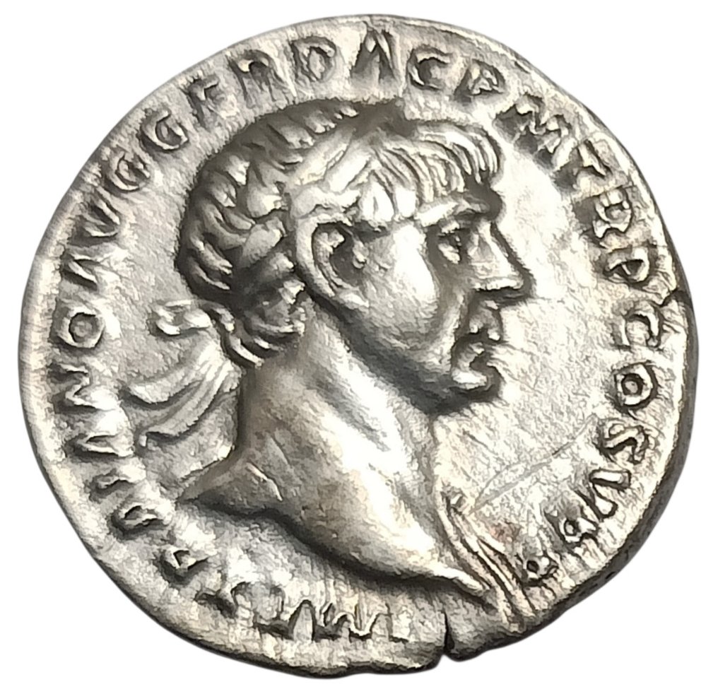 Római Birodalom. Trajanusz (AD 98-117). Denarius AD 104-107. Virtus #1.0