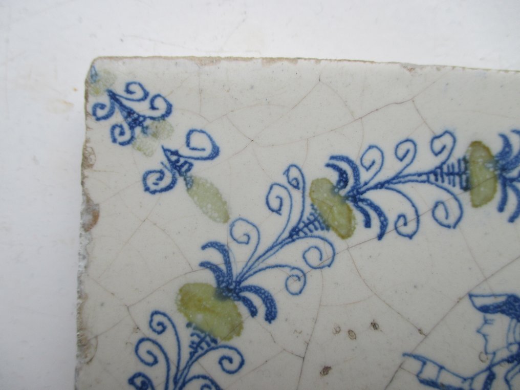  Πλακάκι - Άνθρωπος με δρεπάνι - 1650-1700  #2.1