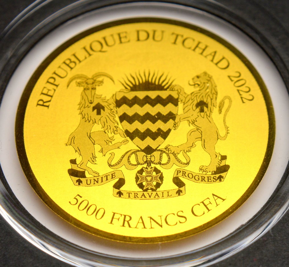 Chade. 5000 Francs 2022 Kookaburra - Bullion Coins of the World - 1/200oz (.999)  (Sem preço de reserva) #4.3