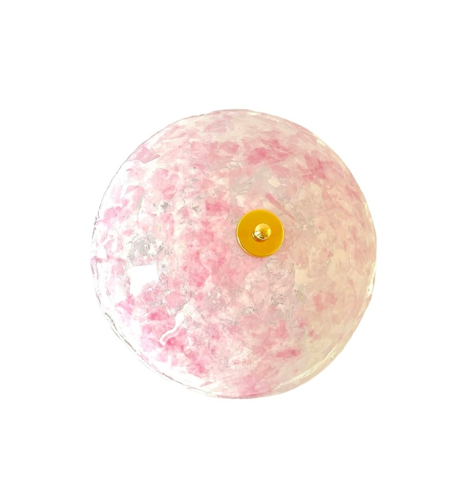 Selene - Lámpara de techo - PINK LEAVES - VETRO MURANO #2.1