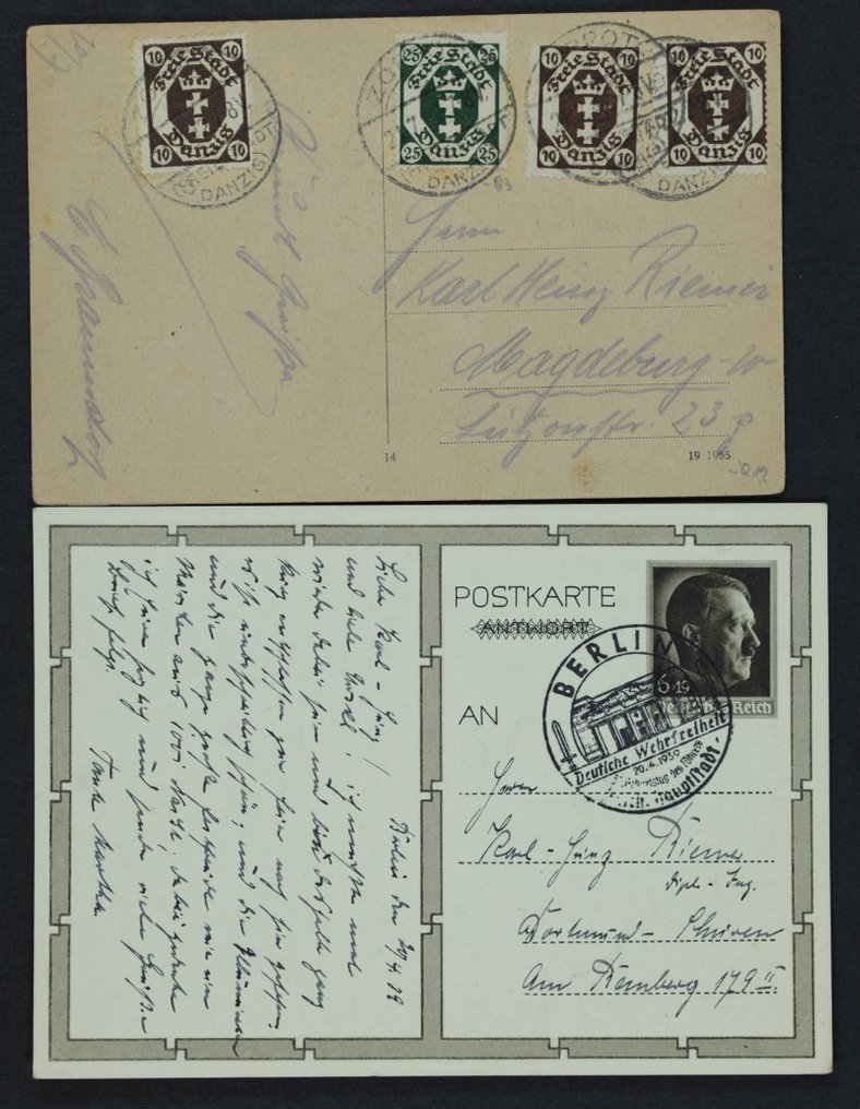 Deutsches Reich 1933/1945 - Gelaufene Briefe und Karten, Einschreiben, teils Sonderstempel #1.0