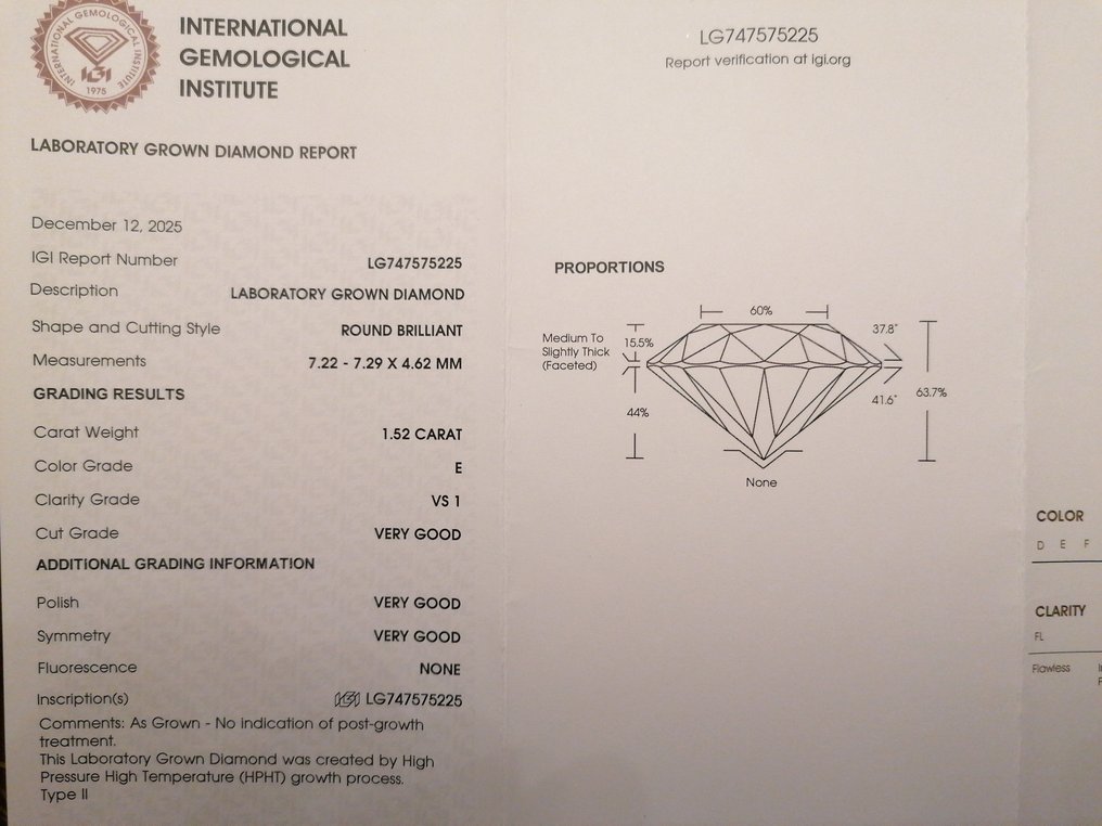 沒有保留價 - 耳環 - 14 克拉 白金 -  3.02ct. tw. 鉆石 (實驗室培育) #3.2