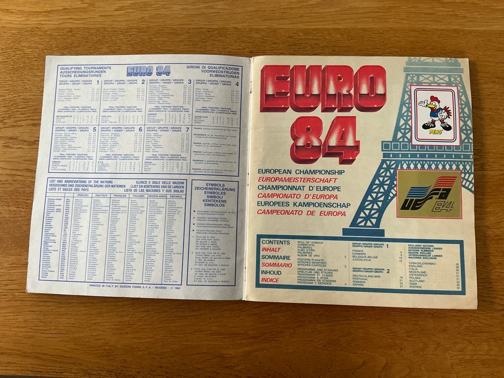 Panini Euro 84 - Platini - Nescris - 1 Album complet - Excelent (EX) #3.2