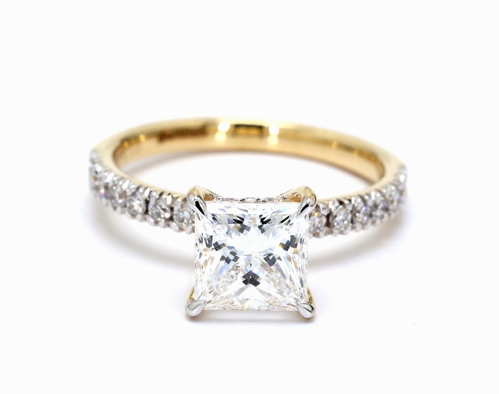 訂婚戒指 - 14 克拉 黃金 - 2.46ct. tw. 鉆石 (實驗室培育) - 鉆石 - 订婚戒指 #1.0