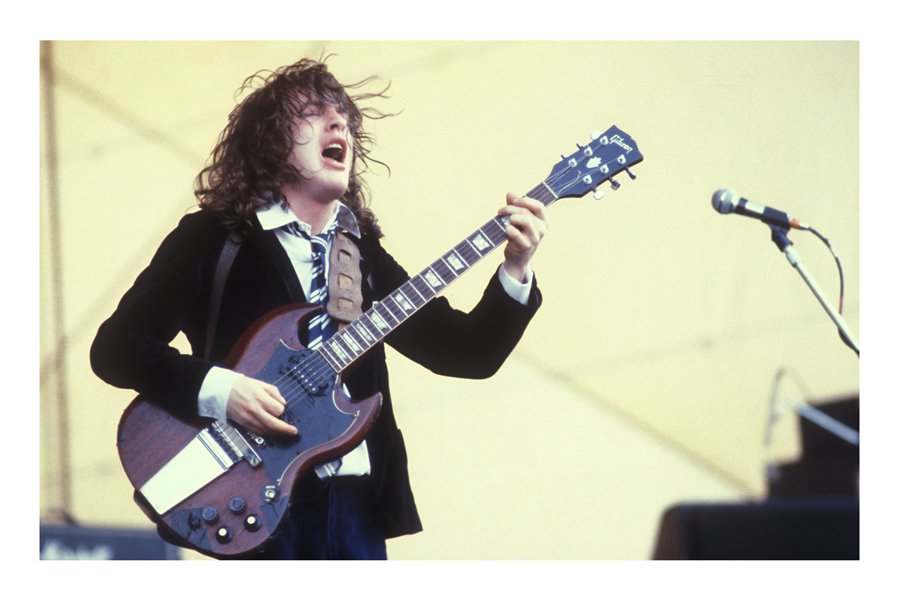 Photo Office - Angus Young, AC/DC live on stage, Nürnberg / Germany 1979, Fine Art Print. #4.3