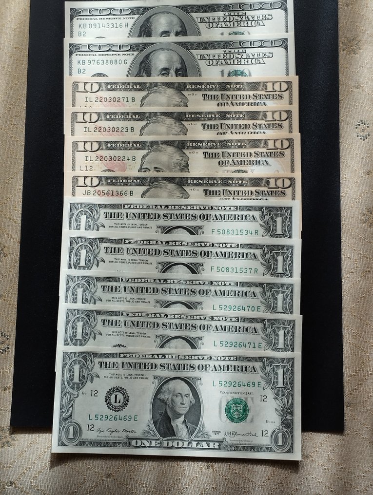 美國. - 11 banknotes - in total 245 US Dollars - various dates #1.0