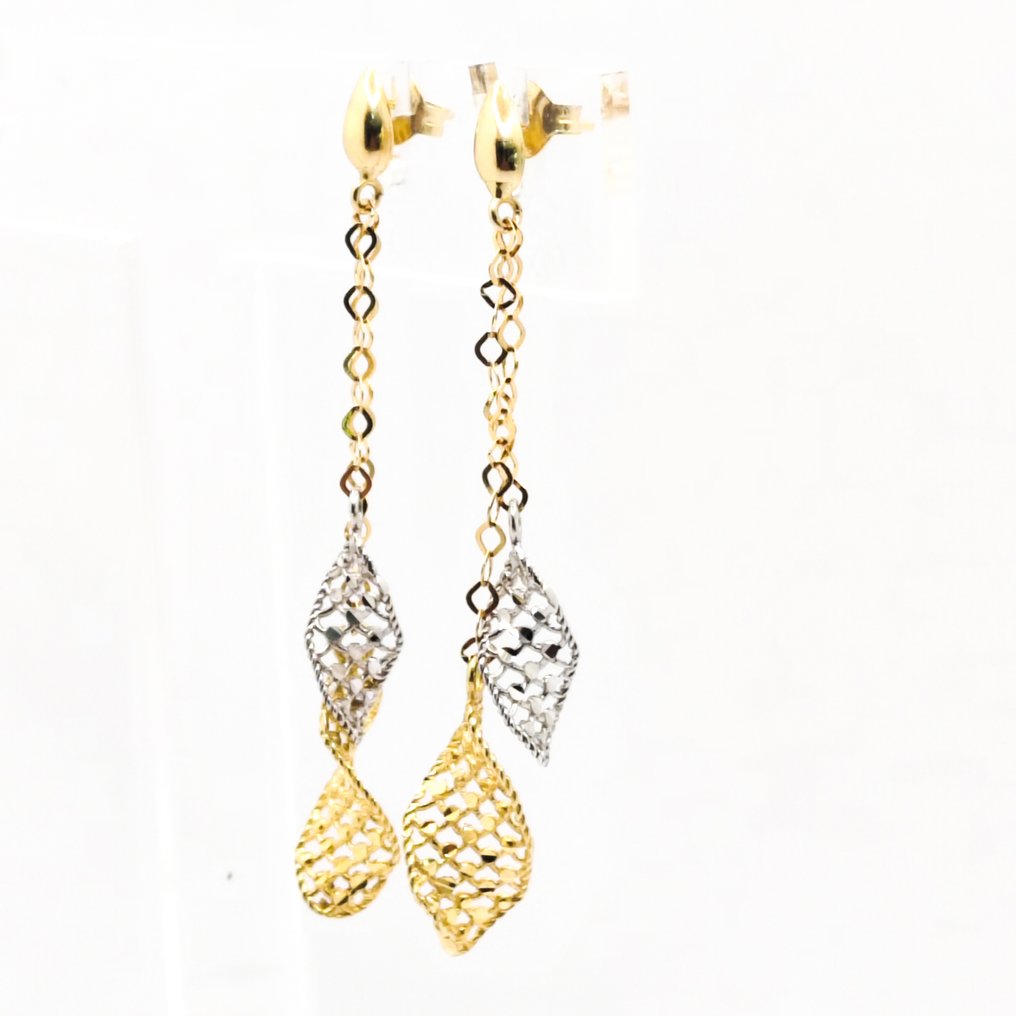 Ohrringe - 18 kt Weißgold, Gelbgold #1.0