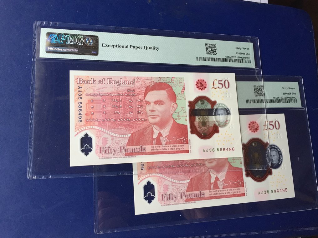 Gran Bretagna. - 2 x 50 Pounds 2023 (ND 2024) - Pick 401a - consecutive #3.2