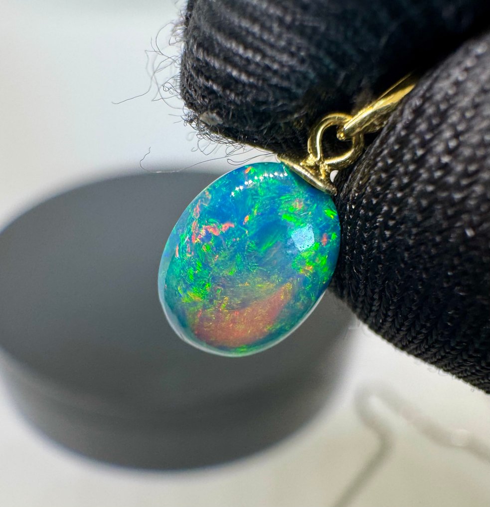 Opaal Hanger - Hoogte: 18 mm - Breedte: 7.5 mm- 0.51 g - (1) #2.1