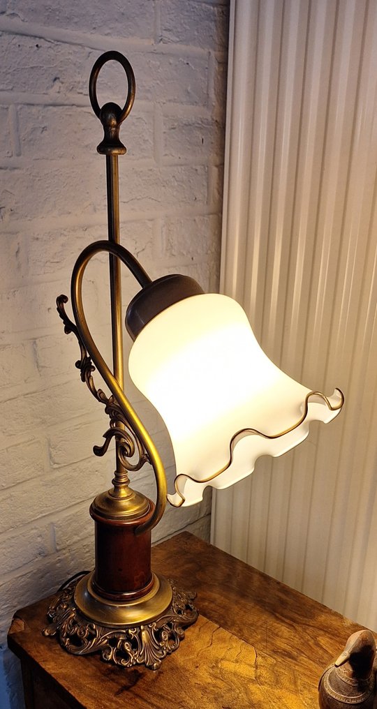 Tischlampe - Messing, Glas #1.0