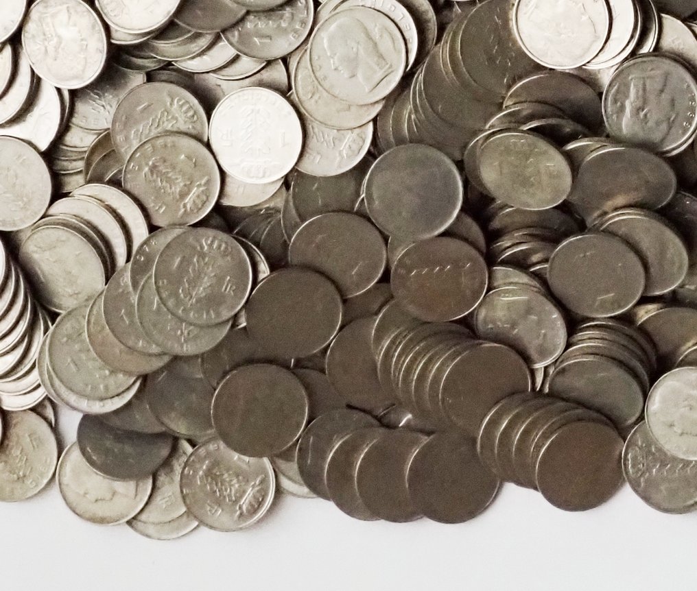 比利时. 布德维恩一世. 1 Frank 1951 - 1988  (没有保留价) #2.1