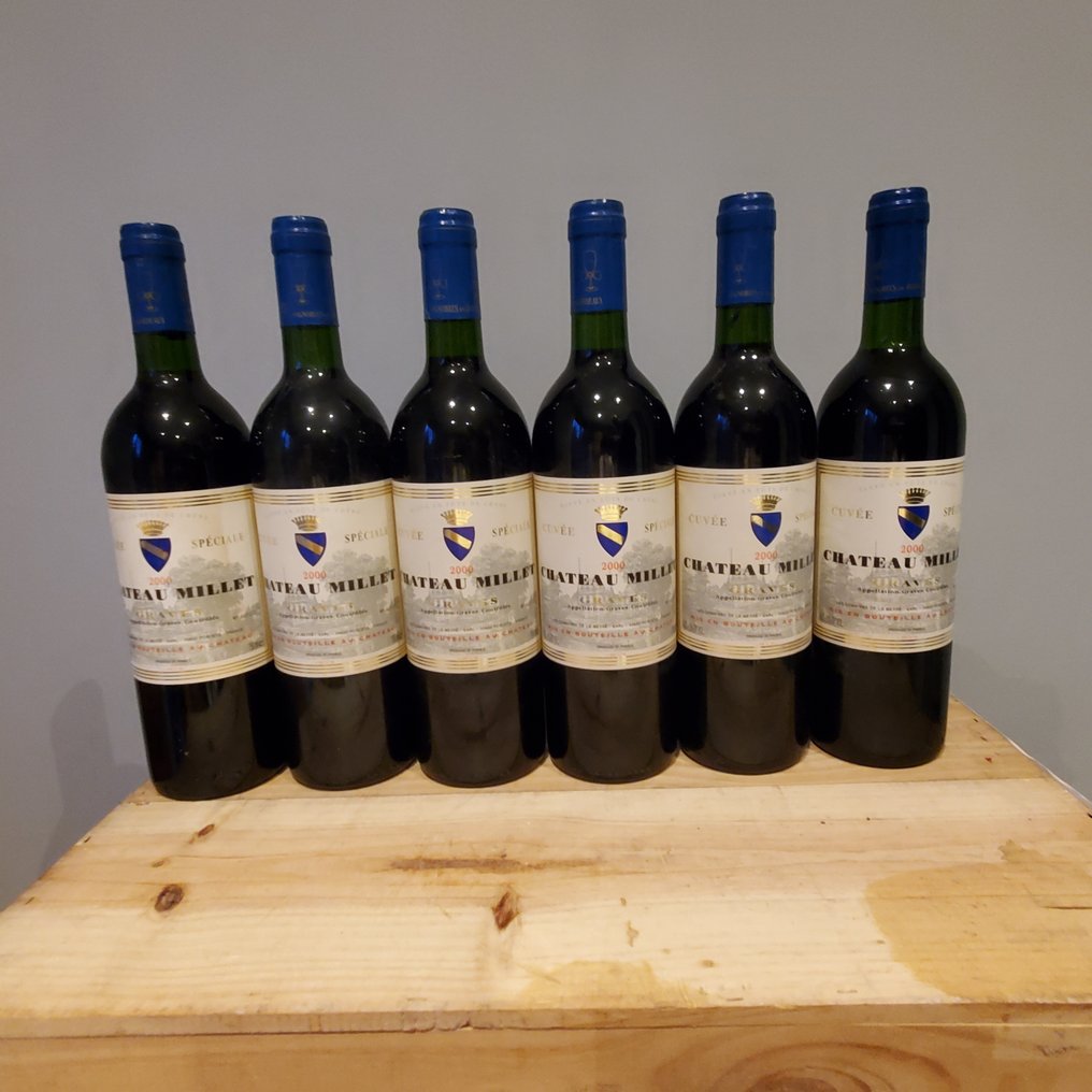 2000 Château Millet - Graves - 6 Bottiglie (0,75 L) #1.0