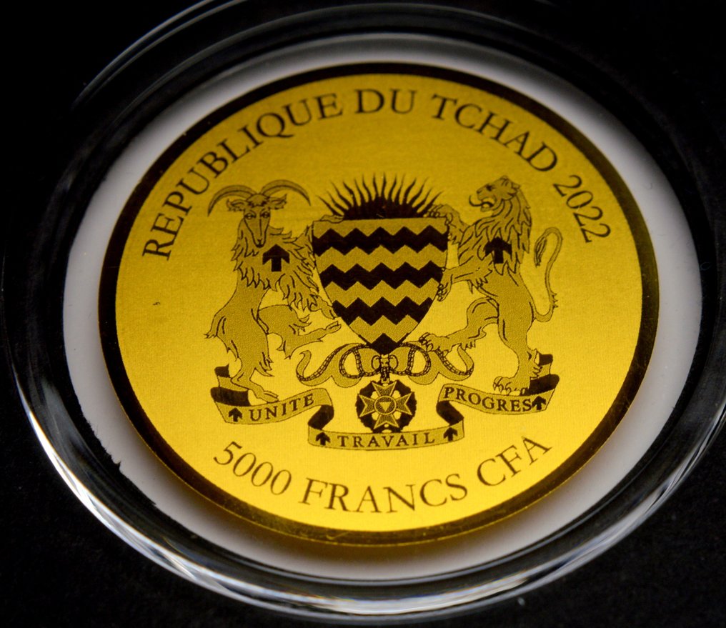 Chade. 5000 Francs 2022 Bald Eagle - Bullion Coins of the World - 1/200oz (.999)  (Sem preço de reserva) #4.3