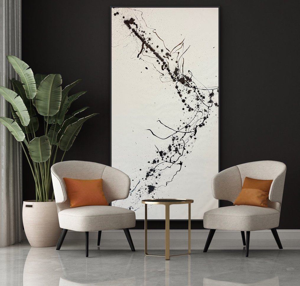 Laura Pinchete - Splash blanco y negro III XXXL. #3.2