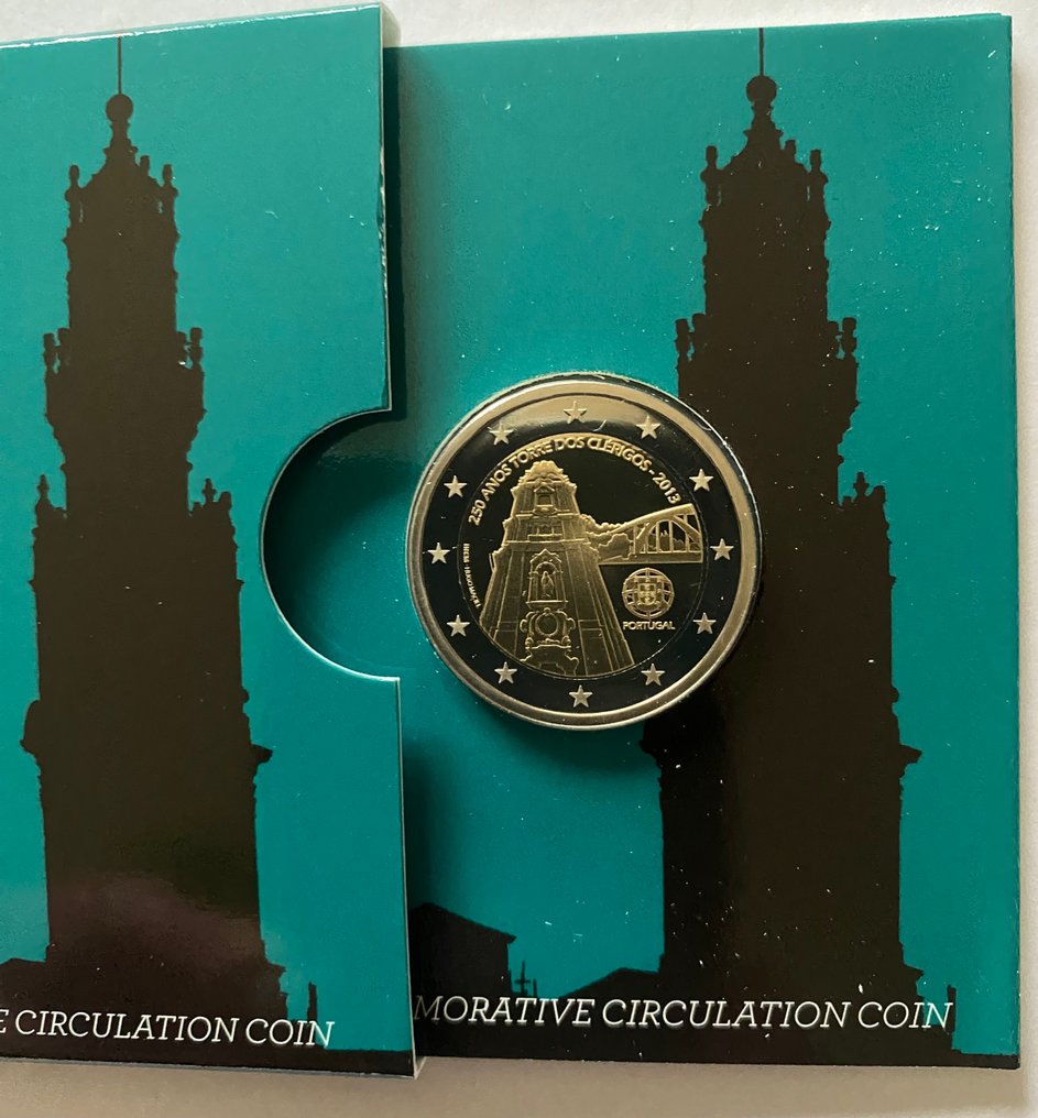 Portugal. 2 Euro 2013 "Torre dos Clerigos"  (2 coins) Proof + BU  (Sans prix de réserve) #1.0