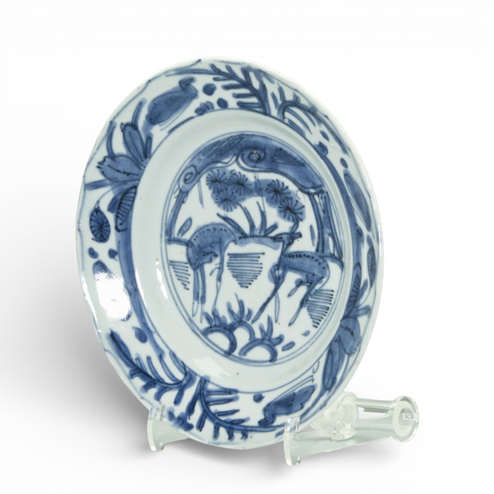 Landschap met herten - Πιάτο - Πορσελάνη - Kraakporselein - Ming #1.0