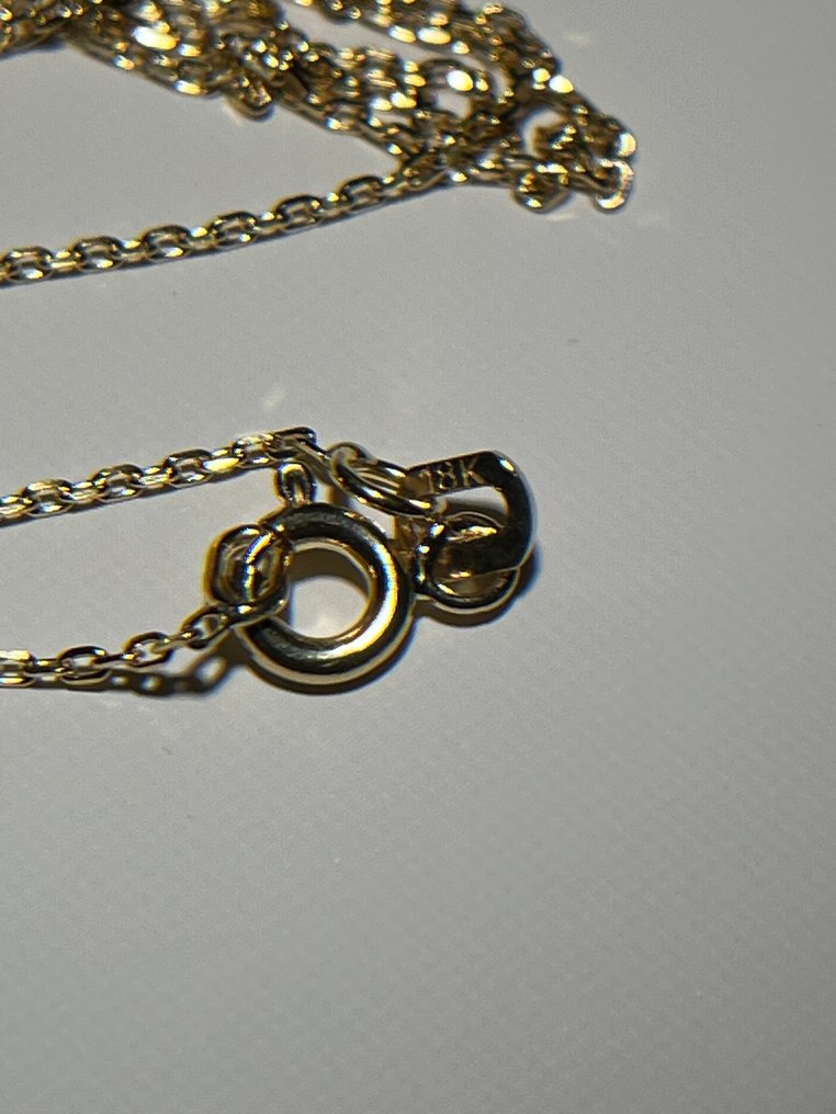 沒有保留價 - 鏈 - 18 克拉 黃金 - 金色精致链子项链 #4.3