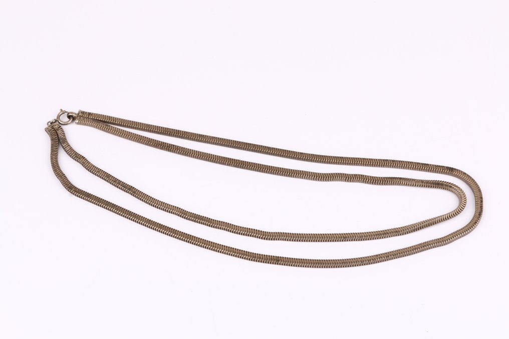 No reserve price - Necklace Silver - double snake chain #1.0