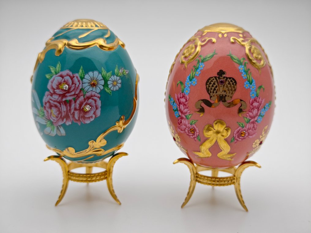 Fabergé-ägg - 2 Fabergé-ägg - Porslin #1.0
