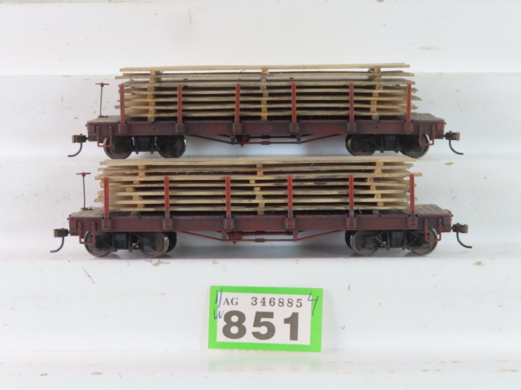 Spectrum 0n30 - 模型貨運火車 (2) - 两辆四轴货车,载有木材 - Privaat #2.1