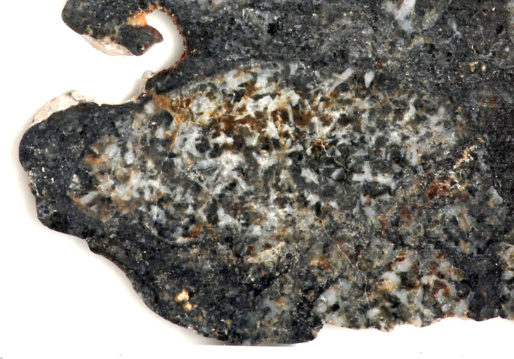 一块无熔壳陨石欧克赖特熔融角砾岩的切片 NWA 14503 的质地良好 - 2.95 g - (1) #1.0