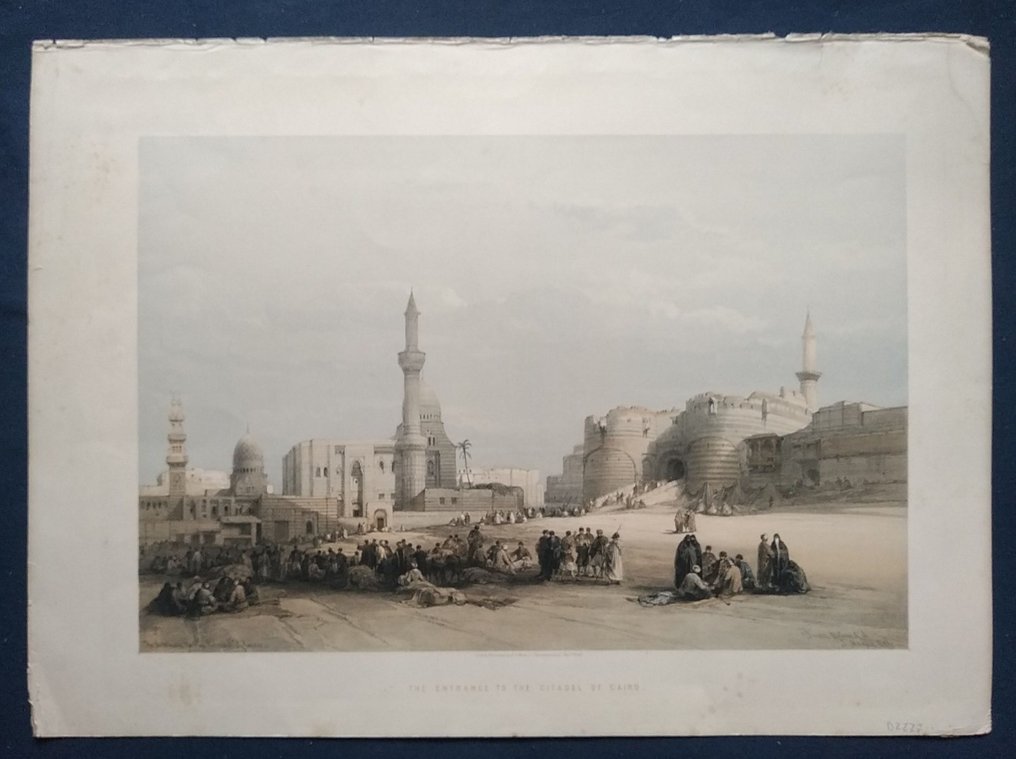 Citadel of Cairo - David Roberts (1796–1864) – Kairon linnoituksen sisäänkäynti – Käsin väritetty lithografia, n. 1849; David Roberts(1796-1864) & Louis Haghe - The Holy Land and Egypt - 1821-1850 #3.2