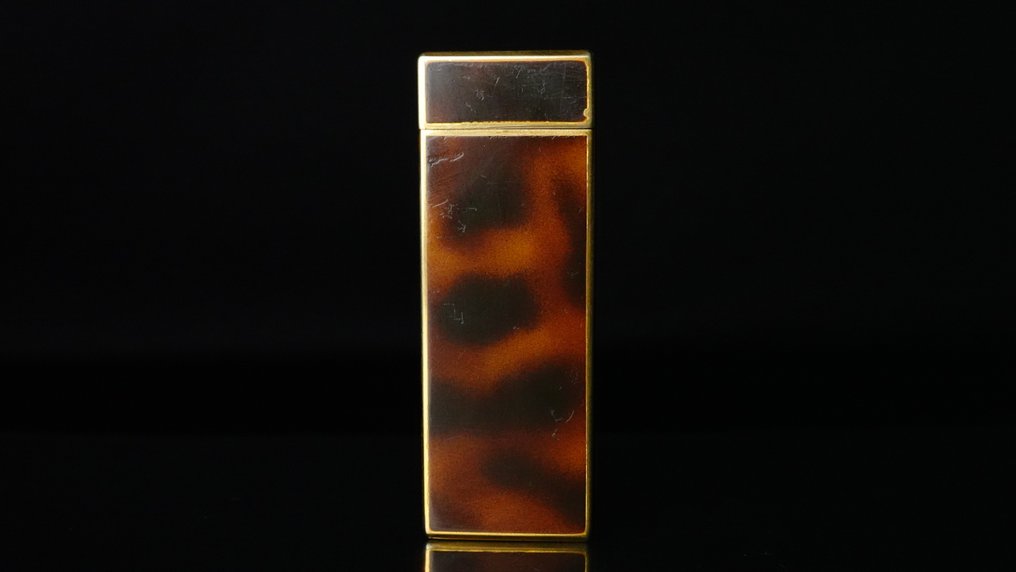 Cartier - Pentagon Pattern Lacquer Tortoiseshell Vintage Gas Lighter - 没有保留价 - 打火机 - 镀金, 漆器玳瑁 #4.3
